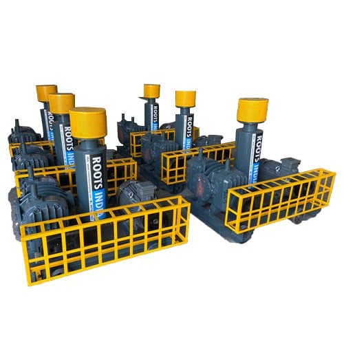 Grouped industrial Roots blower systems