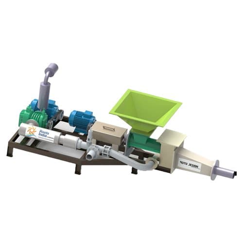 Cement feeding system mounted on an industrial frame