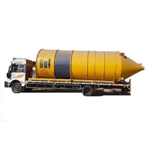 Truck-mounted cement flyash silo